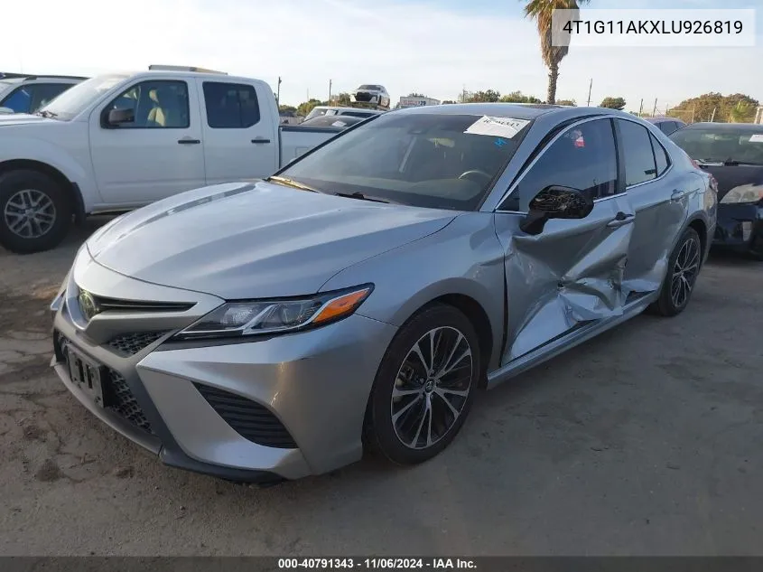 2020 Toyota Camry Se VIN: 4T1G11AKXLU926819 Lot: 40791343