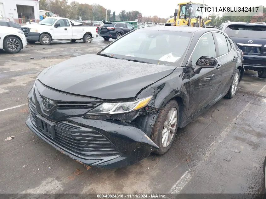 2020 Toyota Camry Le VIN: 4T1C11AK8LU342417 Lot: 40824318