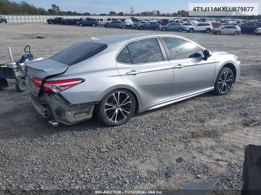 2020 Toyota Camry Se VIN: 4T1J11AKXLU879877 Lot: 40827028