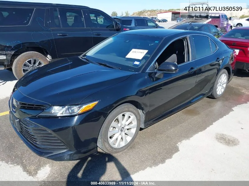 2020 Toyota Camry Le VIN: 4T1C11AK7LU350539 Lot: 40833989