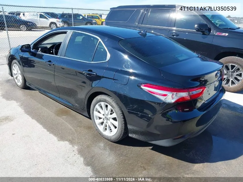 2020 Toyota Camry Le VIN: 4T1C11AK7LU350539 Lot: 40833989