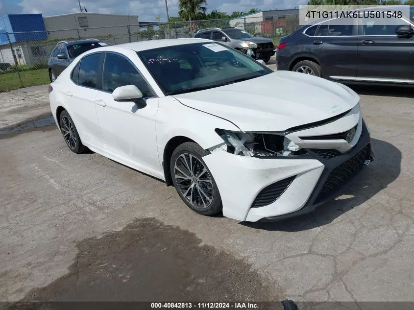 2020 Toyota Camry Se VIN: 4T1G11AK6LU501548 Lot: 40842813