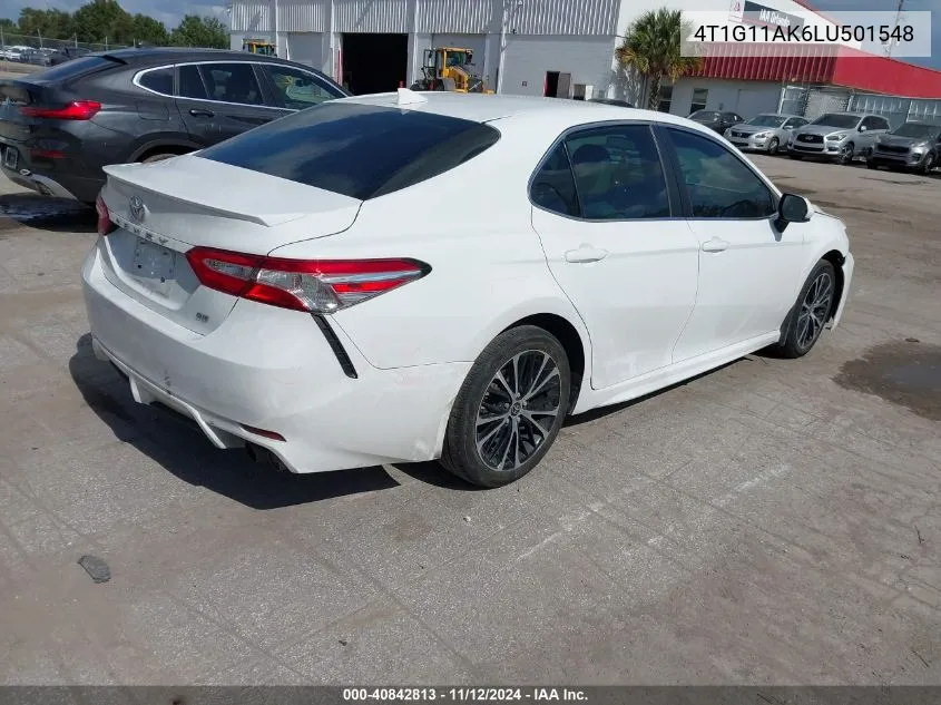 2020 Toyota Camry Se VIN: 4T1G11AK6LU501548 Lot: 40842813