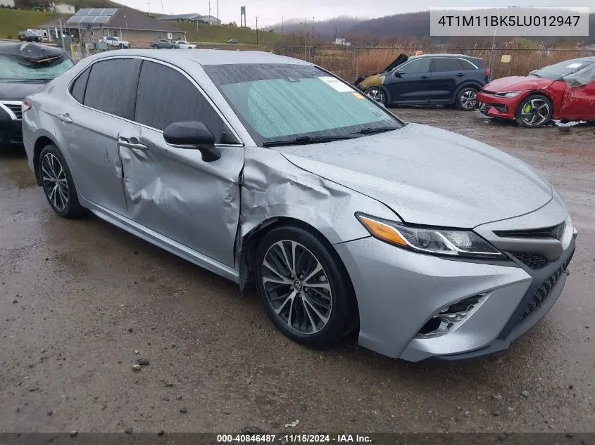 2020 Toyota Camry Se Awd VIN: 4T1M11BK5LU012947 Lot: 40846487