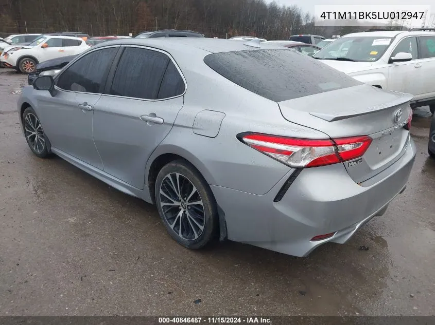 2020 Toyota Camry Se Awd VIN: 4T1M11BK5LU012947 Lot: 40846487