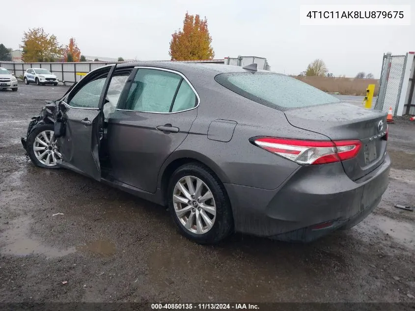 2020 Toyota Camry Le VIN: 4T1C11AK8LU879675 Lot: 40850135