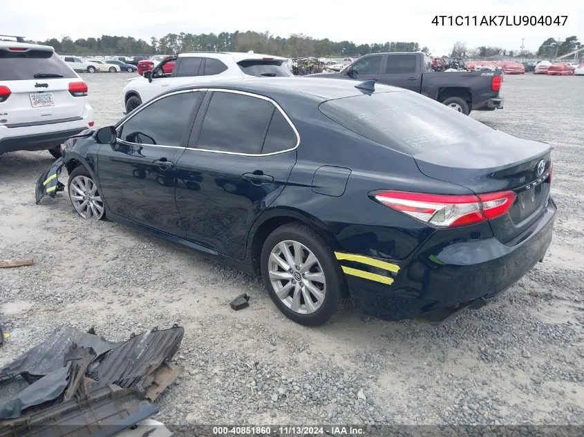 2020 Toyota Camry Le VIN: 4T1C11AK7LU904047 Lot: 40851860