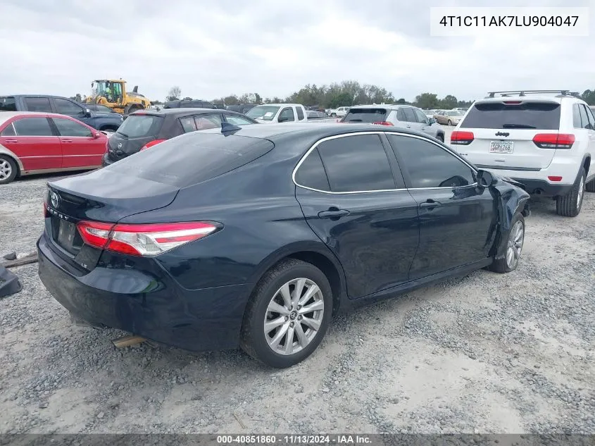 2020 Toyota Camry Le VIN: 4T1C11AK7LU904047 Lot: 40851860