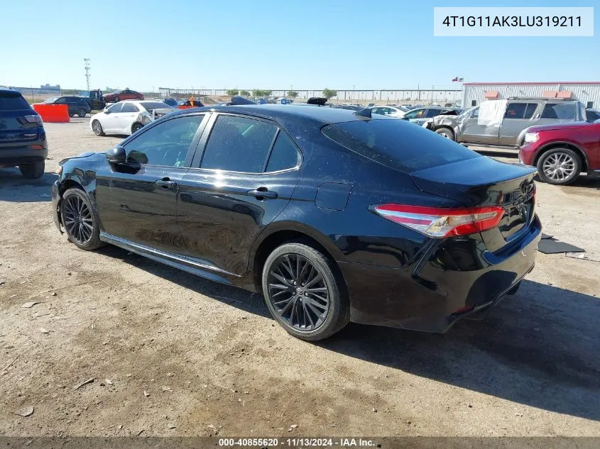 2020 Toyota Camry Se Nightshade Edition VIN: 4T1G11AK3LU319211 Lot: 40855620