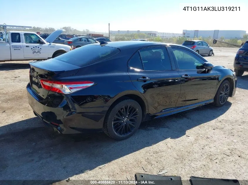 2020 Toyota Camry Se Nightshade Edition VIN: 4T1G11AK3LU319211 Lot: 40855620