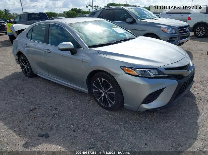 2020 Toyota Camry Se VIN: 4T1G11AKXLU937058 Lot: 40857386