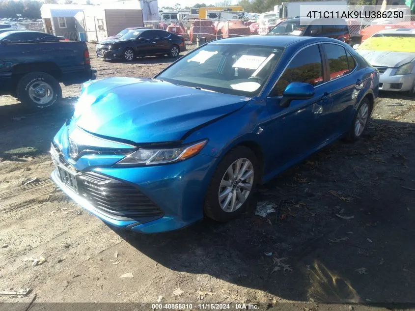 2020 Toyota Camry Le VIN: 4T1C11AK9LU386250 Lot: 40858810