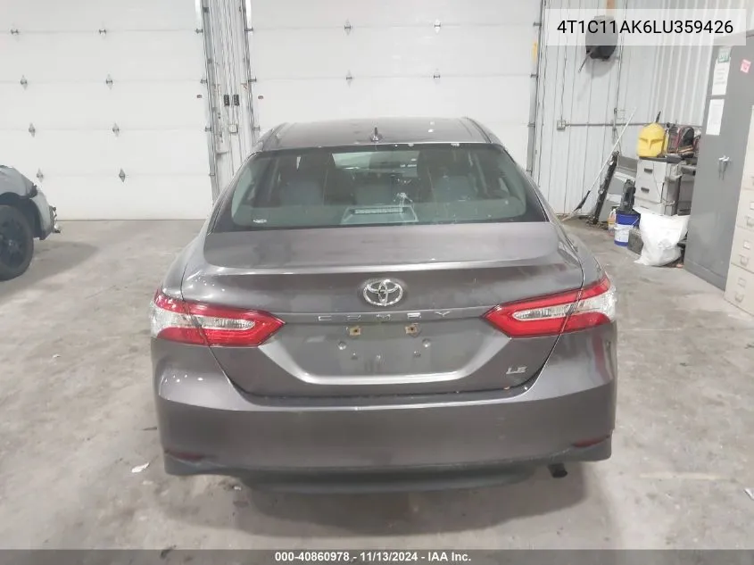 2020 Toyota Camry Le VIN: 4T1C11AK6LU359426 Lot: 40860978