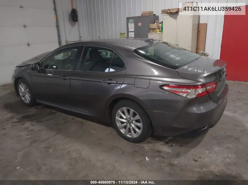 2020 Toyota Camry Le VIN: 4T1C11AK6LU359426 Lot: 40860978