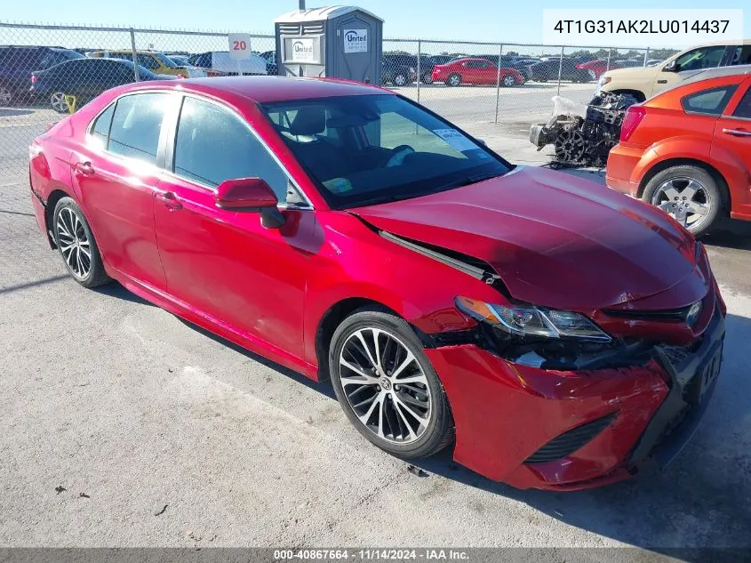 2020 Toyota Camry Se Hybrid VIN: 4T1G31AK2LU014437 Lot: 40867664