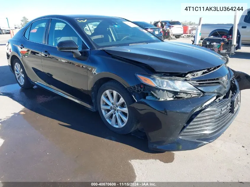 2020 Toyota Camry Le VIN: 4T1C11AK3LU364244 Lot: 40870608