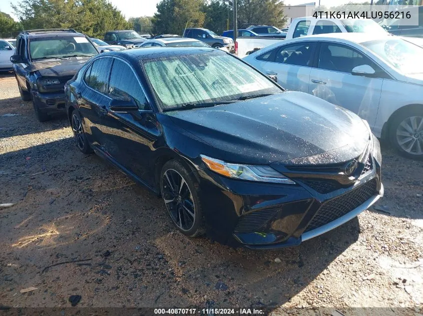 2020 Toyota Camry Xse VIN: 4T1K61AK4LU956216 Lot: 40870717