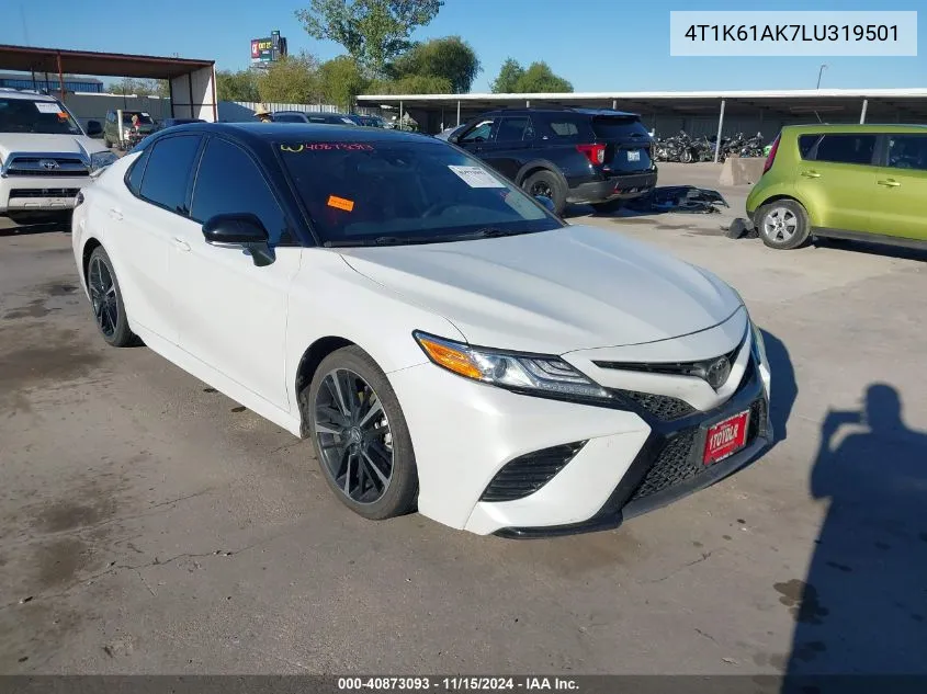 2020 Toyota Camry Xse VIN: 4T1K61AK7LU319501 Lot: 40873093