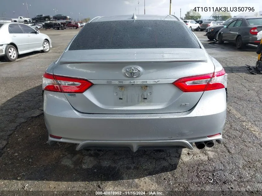 2020 Toyota Camry Se VIN: 4T1G11AK3LU350796 Lot: 40878952