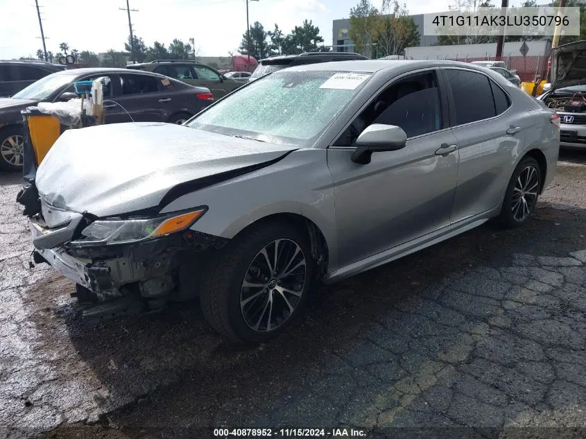 2020 Toyota Camry Se VIN: 4T1G11AK3LU350796 Lot: 40878952