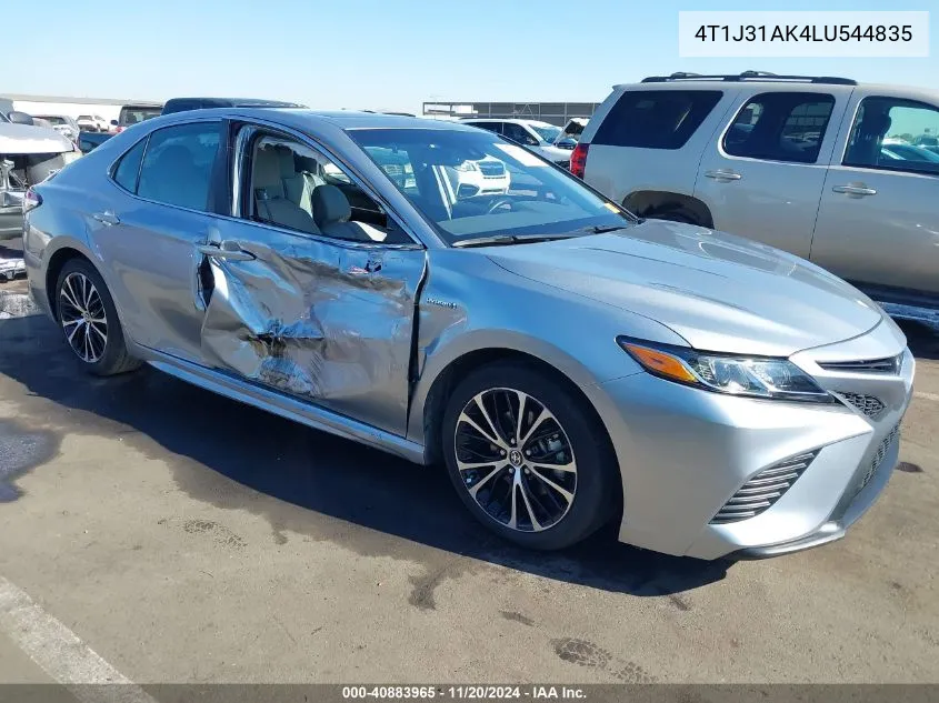 2020 Toyota Camry Se Hybrid VIN: 4T1J31AK4LU544835 Lot: 40883965