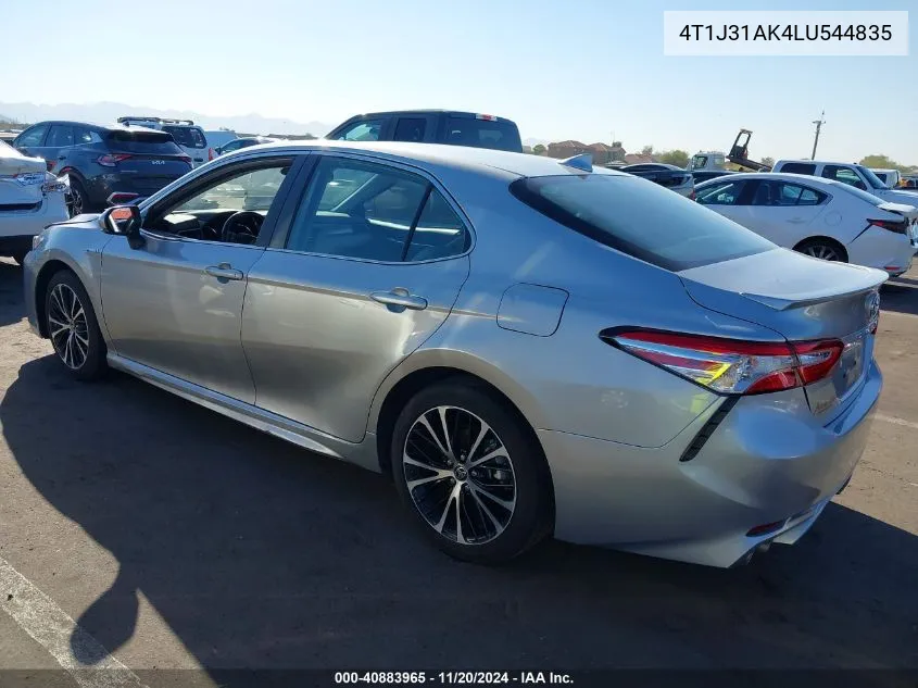 2020 Toyota Camry Se Hybrid VIN: 4T1J31AK4LU544835 Lot: 40883965