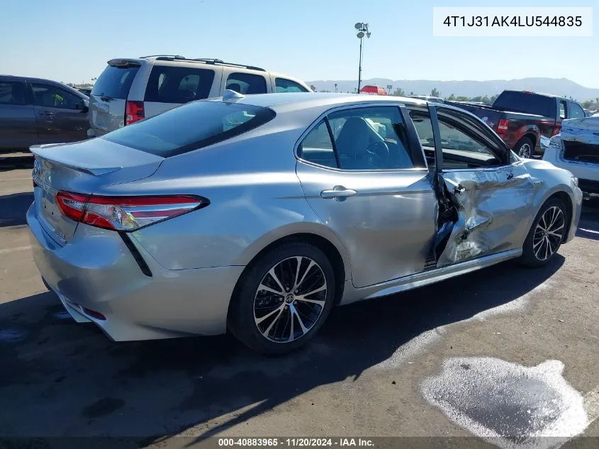 2020 Toyota Camry Se Hybrid VIN: 4T1J31AK4LU544835 Lot: 40883965