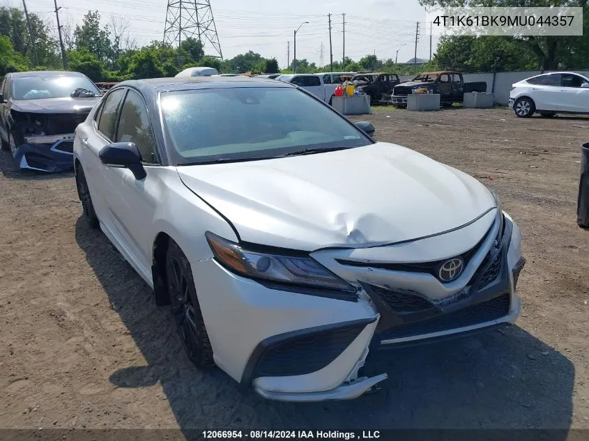 2021 Toyota Camry Xse VIN: 4T1K61BK9MU044357 Lot: 12066954