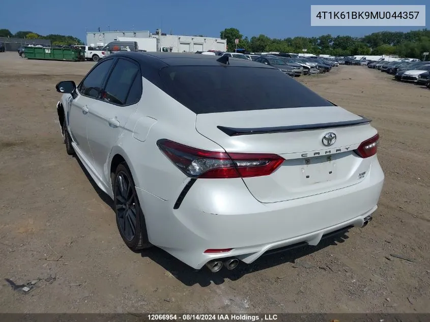 2021 Toyota Camry Xse VIN: 4T1K61BK9MU044357 Lot: 12066954