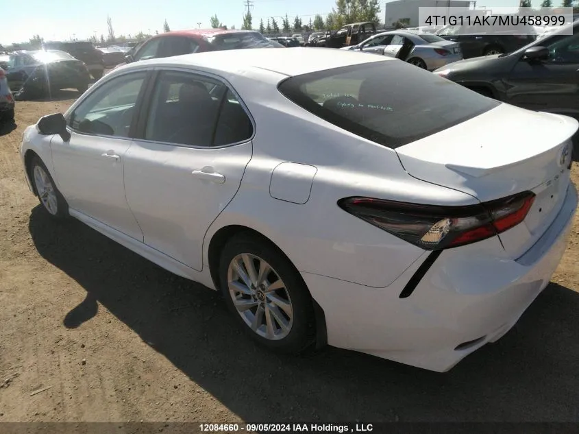 2021 Toyota Camry Se/Se Night Shade VIN: 4T1G11AK7MU458999 Lot: 12084660