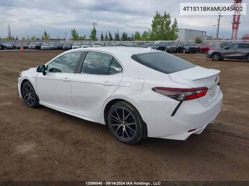 2021 Toyota Camry Se VIN: 4T1S11BK6MU045402 Lot: 12096040