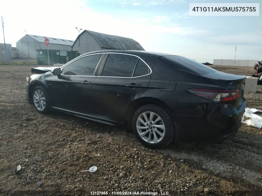 2021 Toyota Camry Se VIN: 4T1G11AK5MU575755 Lot: 12127855