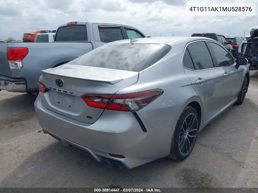 2021 Toyota Camry Se VIN: 4T1G11AK1MU528576 Lot: 38914447