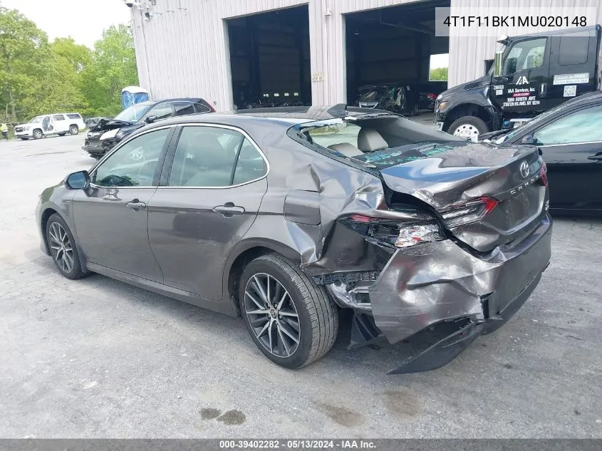 2021 Toyota Camry Xle Awd VIN: 4T1F11BK1MU020148 Lot: 39402282