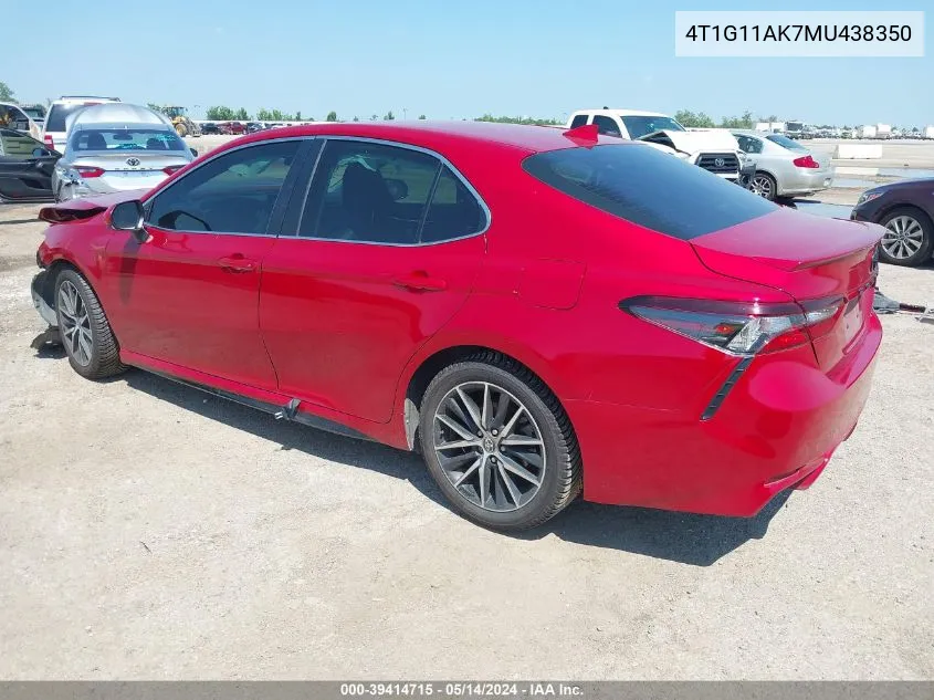 4T1G11AK7MU438350 2021 Toyota Camry Se