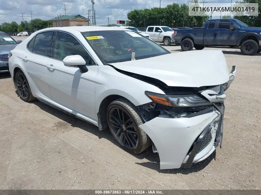 2021 Toyota Camry Xse VIN: 4T1K61AK6MU601419 Lot: 39673863