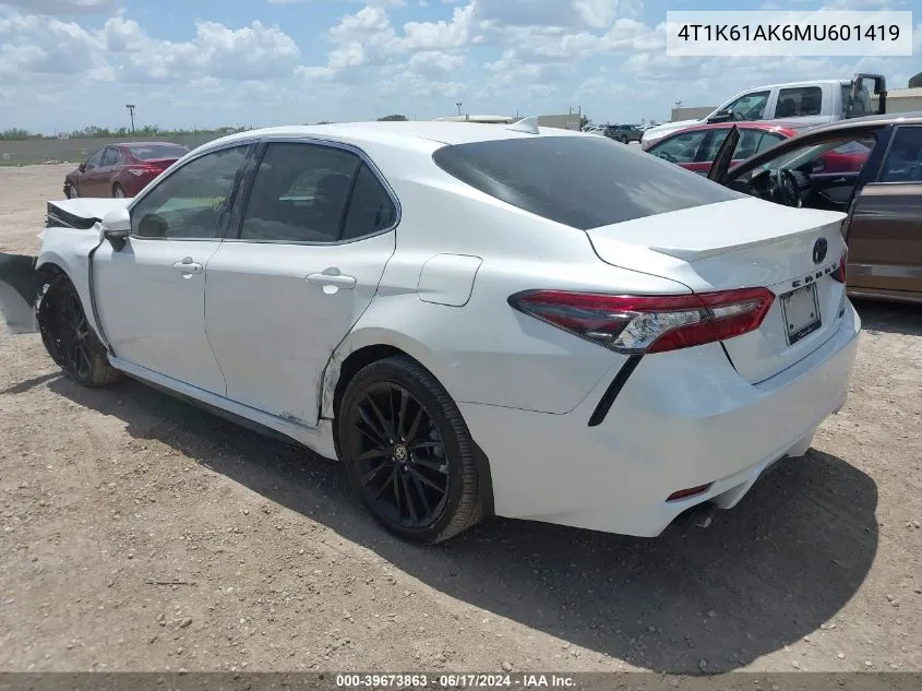 2021 Toyota Camry Xse VIN: 4T1K61AK6MU601419 Lot: 39673863