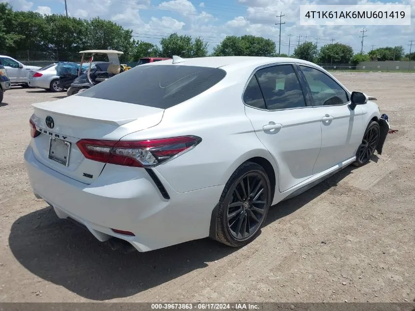 2021 Toyota Camry Xse VIN: 4T1K61AK6MU601419 Lot: 39673863