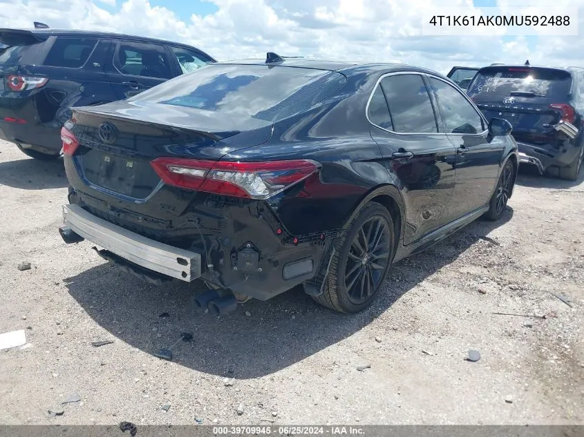 4T1K61AK0MU592488 2021 Toyota Camry Xse