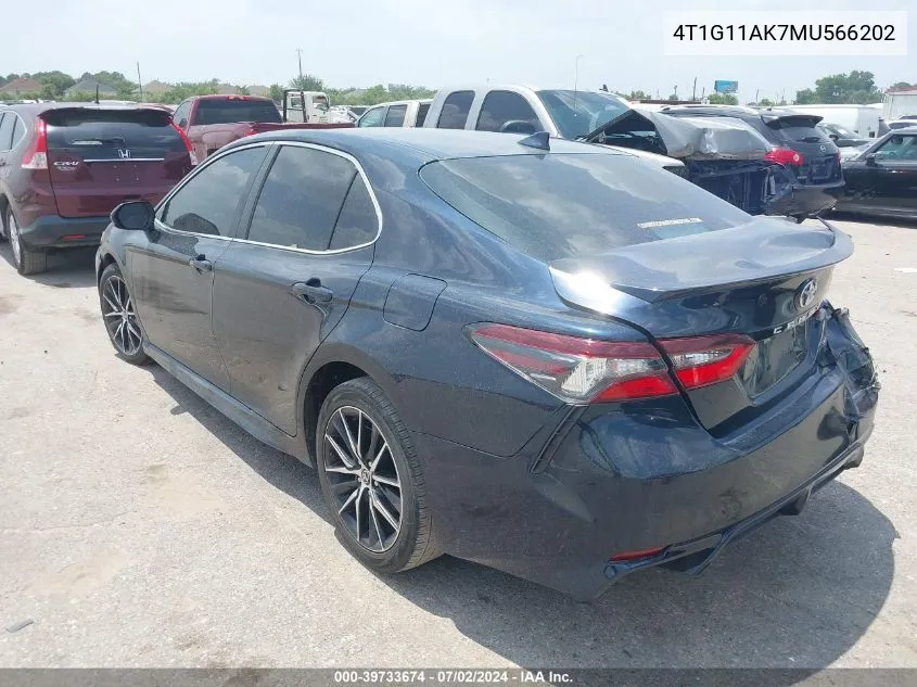 4T1G11AK7MU566202 2021 Toyota Camry Se