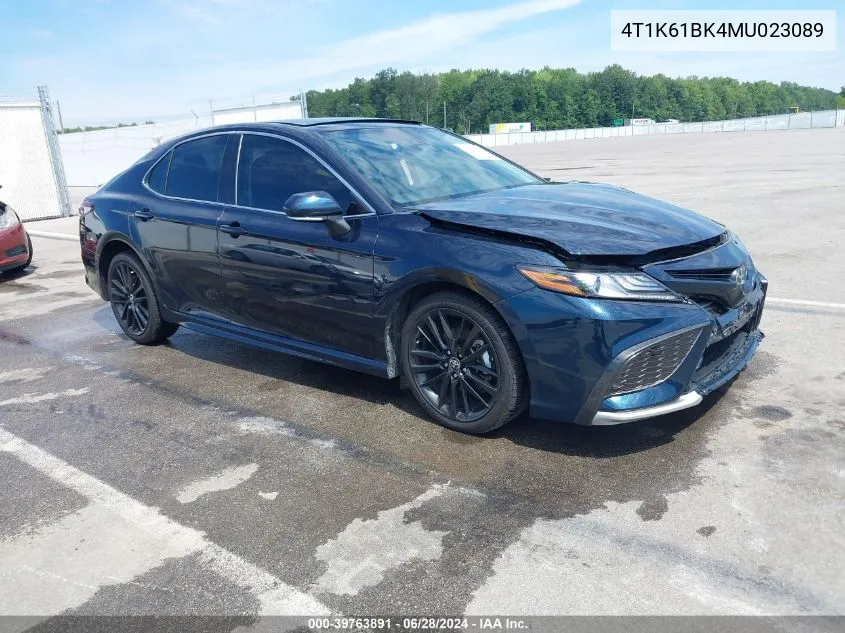 2021 Toyota Camry Xse Awd VIN: 4T1K61BK4MU023089 Lot: 39763891