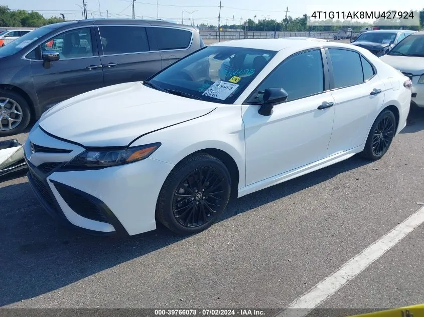 2021 Toyota Camry Se Nightshade Edition VIN: 4T1G11AK8MU427924 Lot: 39766078