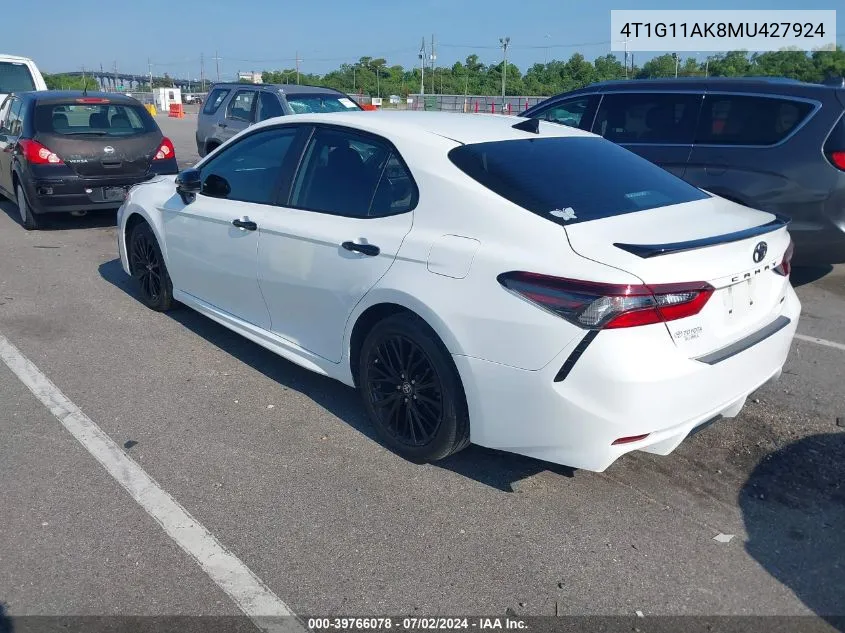 2021 Toyota Camry Se Nightshade Edition VIN: 4T1G11AK8MU427924 Lot: 39766078