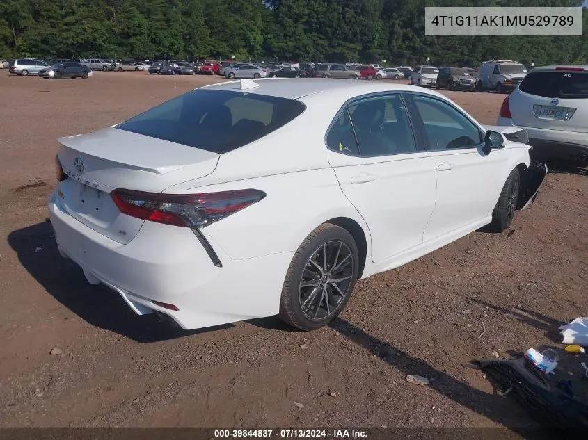 2021 Toyota Camry Se VIN: 4T1G11AK1MU529789 Lot: 39844837