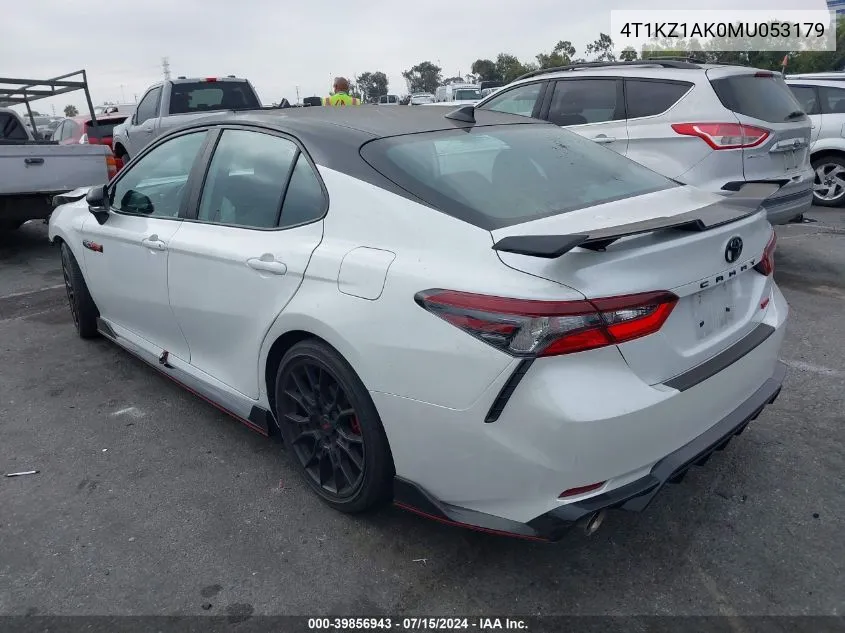 2021 Toyota Camry Trd VIN: 4T1KZ1AK0MU053179 Lot: 39856943