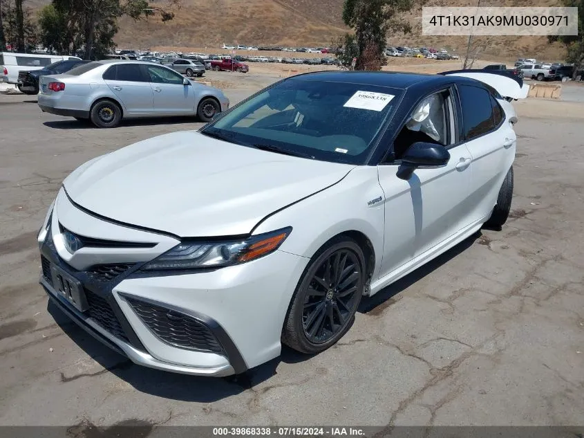 2021 Toyota Camry Xse Hybrid VIN: 4T1K31AK9MU030971 Lot: 39868338