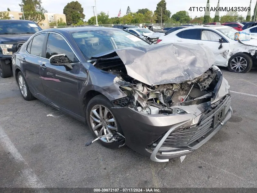 4T1C11AK4MU435369 2021 Toyota Camry Le