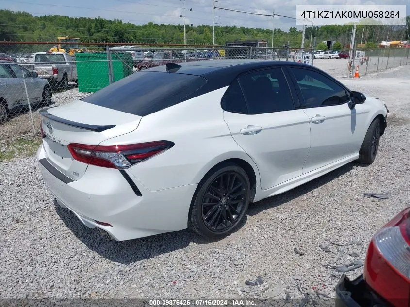 2021 Toyota Camry Xse V6 VIN: 4T1KZ1AK0MU058284 Lot: 39876426