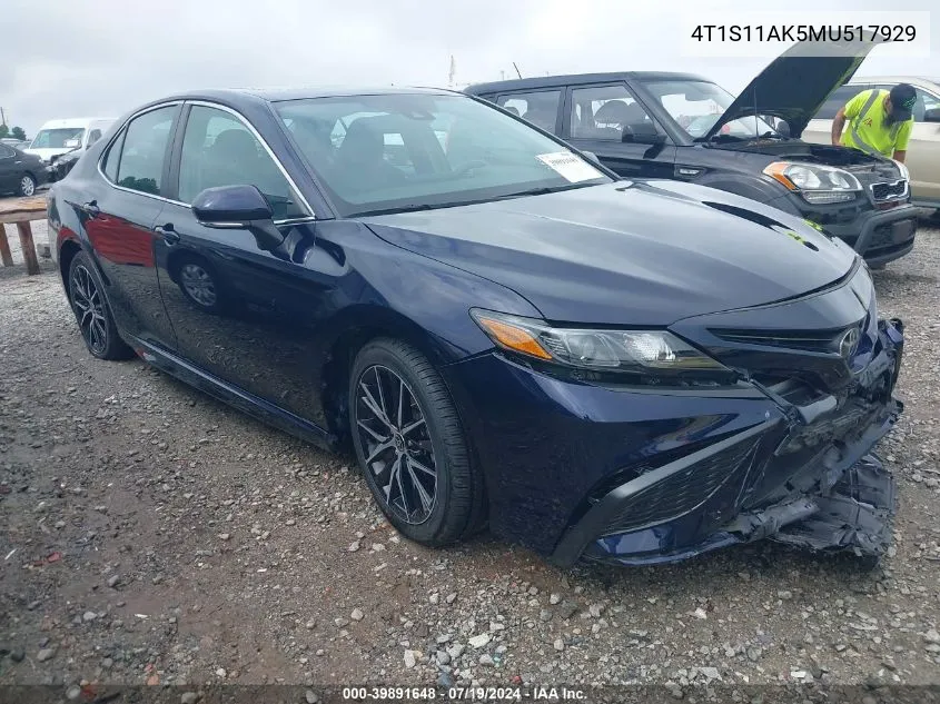 4T1S11AK5MU517929 2021 Toyota Camry Se