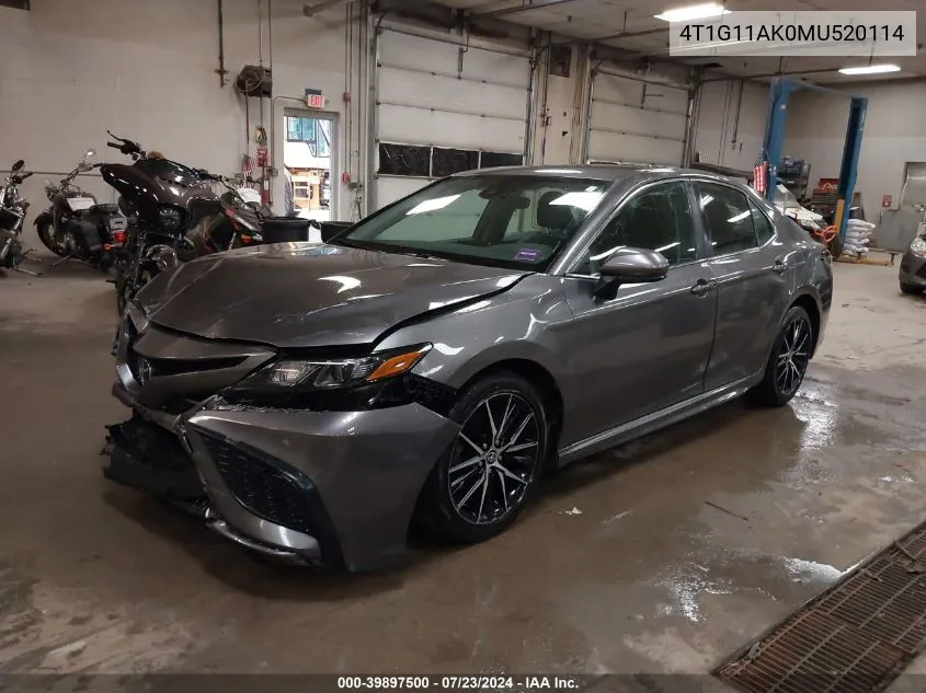 4T1G11AK0MU520114 2021 Toyota Camry Se